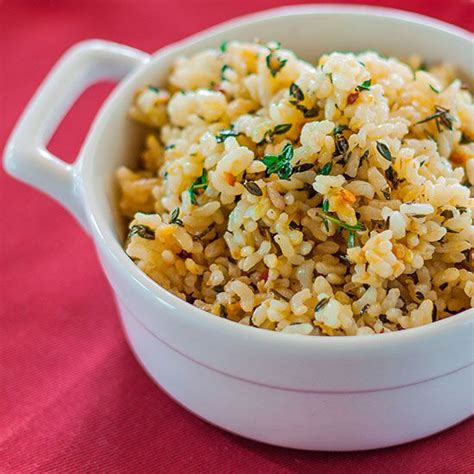 How much fat is in thyme scented brown rice - calories, carbs, nutrition