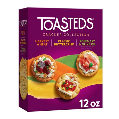 How much fat is in toasteds crackers - calories, carbs, nutrition