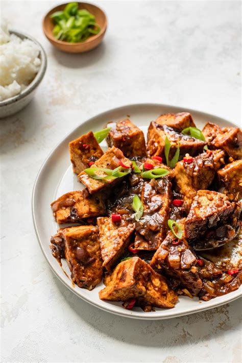 How much fat is in tofu cantonese with black bean sauce - calories, carbs, nutrition