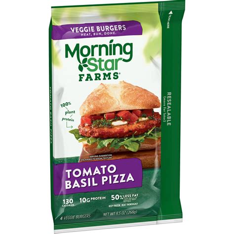 How much fat is in tomato and basil pizza burger - calories, carbs, nutrition