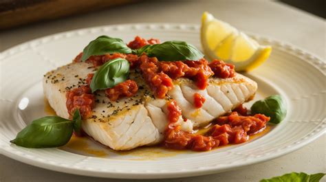 How much fat is in tomato basil baked cod - calories, carbs, nutrition