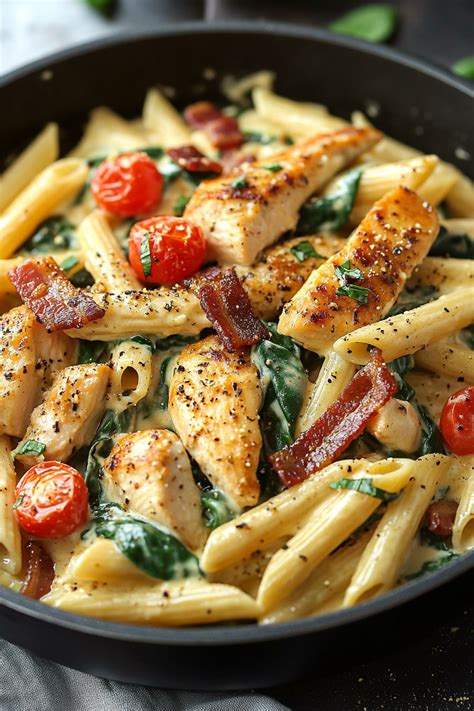 How much fat is in tomato- spinach and chicken penne - calories, carbs, nutrition