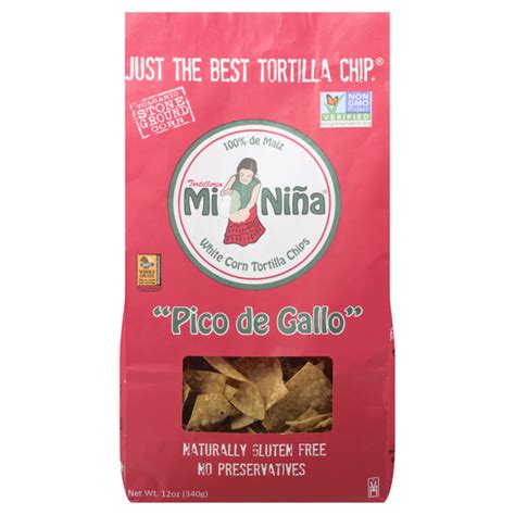 How much fat is in tortilla chips white house fried pico de gallo 1 ea - calories, carbs, nutrition