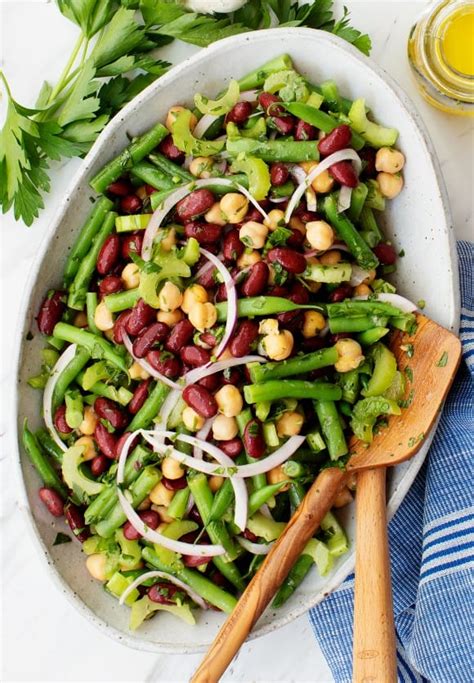 How much fat is in triple bean salad - calories, carbs, nutrition