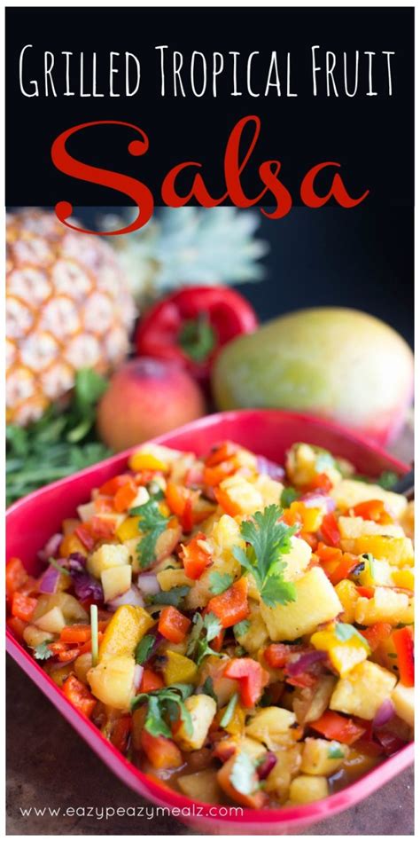 How much fat is in tropical fruit salsa - calories, carbs, nutrition