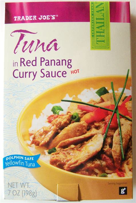 How much fat is in tuna in red panang curry sauce - calories, carbs, nutrition