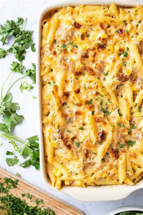 How much fat is in tuna pasta bake - calories, carbs, nutrition