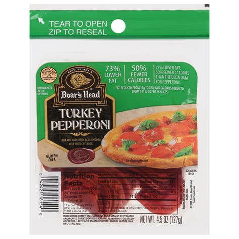 How much fat is in turkey pepperoni 128 g - calories, carbs, nutrition