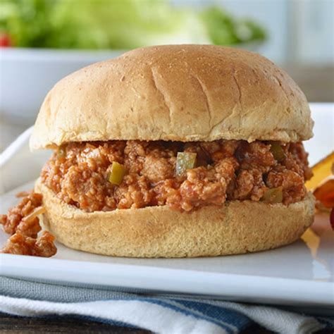 How much fat is in turkey sloppy joe with white bun - calories, carbs, nutrition