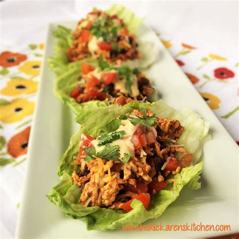 How much fat is in turkey taco lettuce wraps - calories, carbs, nutrition