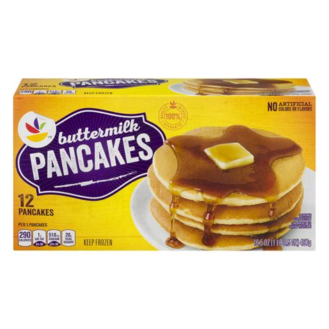 How much fat is in twelve pancakes buttermilk 4 ea - calories, carbs, nutrition