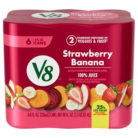 How much fat is in v8 fruit juice - calories, carbs, nutrition