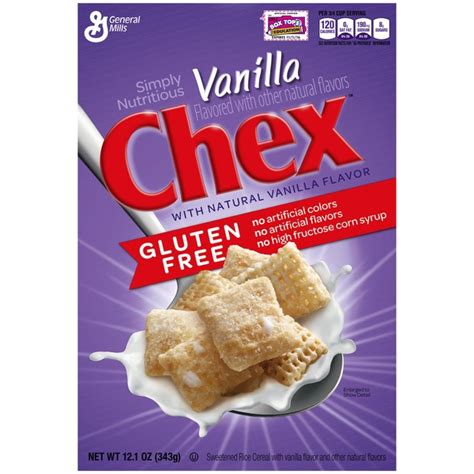 How much fat is in vanilla chex - calories, carbs, nutrition