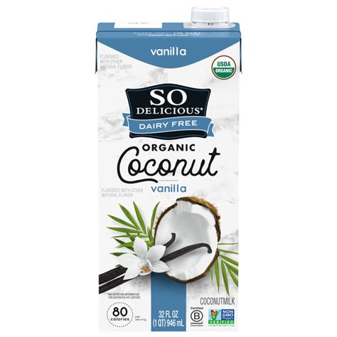 How much fat is in vanilla coconut milk - calories, carbs, nutrition