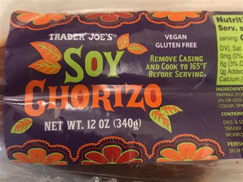 How much fat is in vegan chorizo - calories, carbs, nutrition