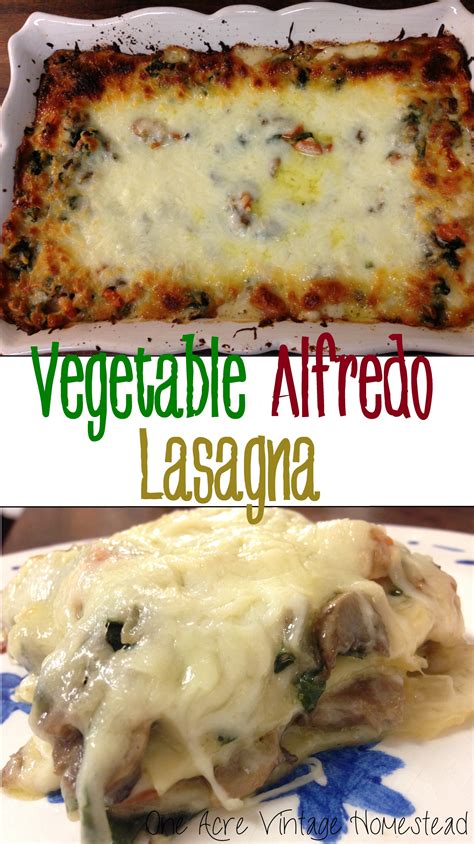 How much fat is in vegetable alfredo lasagna - calories, carbs, nutrition