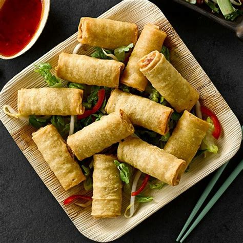 How much fat is in vegetable mini spring rollls - calories, carbs, nutrition