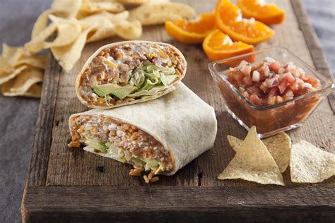 How much fat is in vegetarian bean and cheese burrito - calories, carbs, nutrition