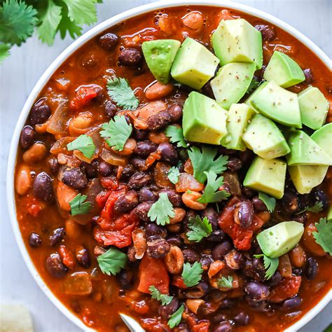 How much fat is in vegetarian black bean chili - calories, carbs, nutrition