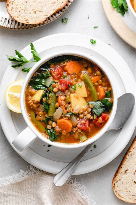 How much fat is in vegetarian lentil soup (62083.0) - calories, carbs, nutrition