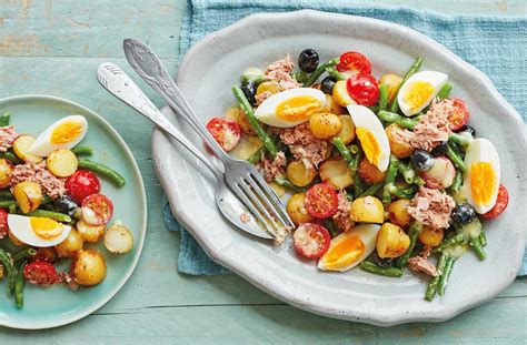 How much fat is in warm nicoise vegetables on a bed of crispy cos lettuce and a soft free range egg - calories, carbs, nutrition