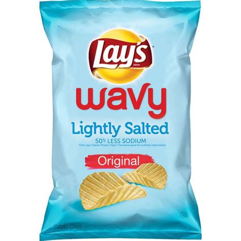 How much fat is in wavy lightly salted - calories, carbs, nutrition