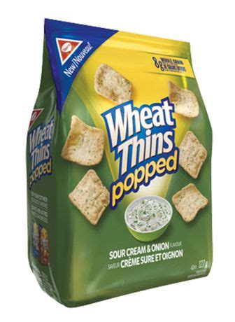 How much fat is in wheat thins popped sour cream and onion - calories, carbs, nutrition