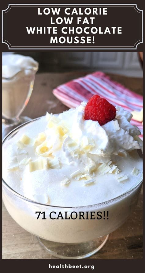 How much fat is in white chocolate mousse - calories, carbs, nutrition