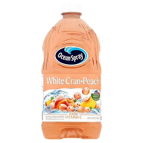 How much fat is in white cran-peach juice - calories, carbs, nutrition