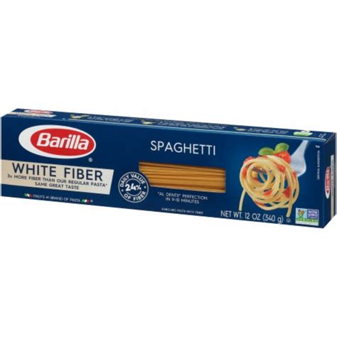 How much fat is in white fiber spaghetti - calories, carbs, nutrition