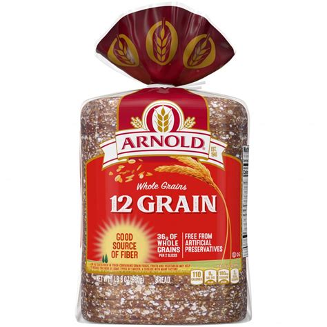 How much fat is in whole grains bread - 12 grain - calories, carbs, nutrition