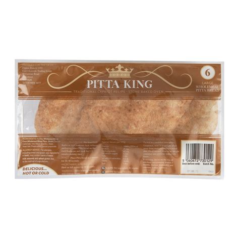 How much fat is in wholemeal large pitta - calories, carbs, nutrition