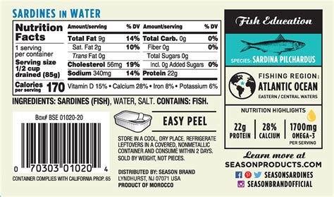 How much fat is in wild sardines - calories, carbs, nutrition