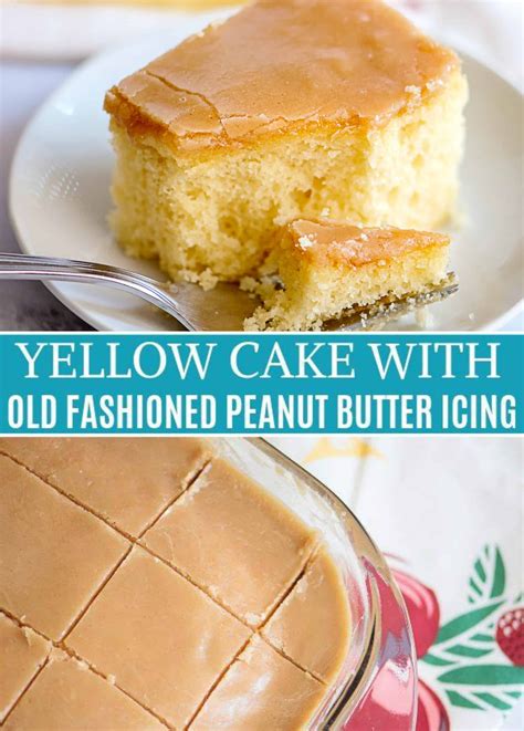 How much fat is in yellow cake with peanut butter icing - calories, carbs, nutrition