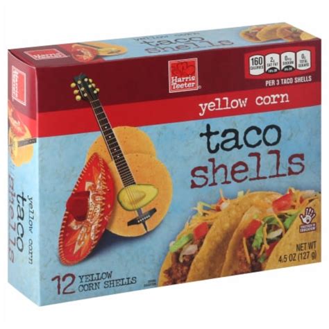 How much fat is in yellow corn taco shells - calories, carbs, nutrition