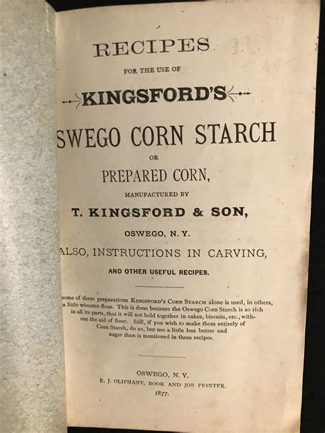 What are some delicious recipes that can be made using Kingsford's Oswego Corn Starch?