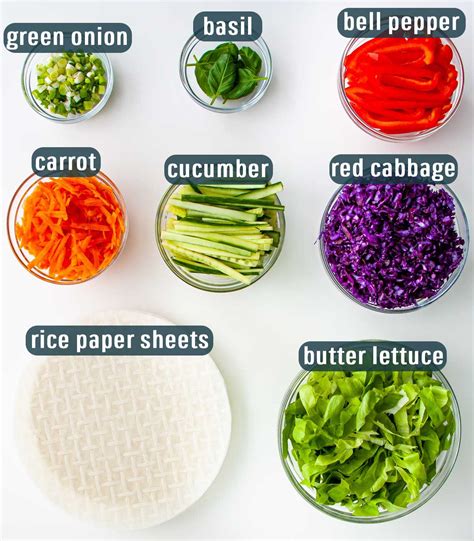 What are the ingredients for fresh spring rolls?