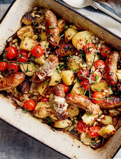 What ingredients do I need for the All-in-One Sausage and Crispy Potato Bake recipe?