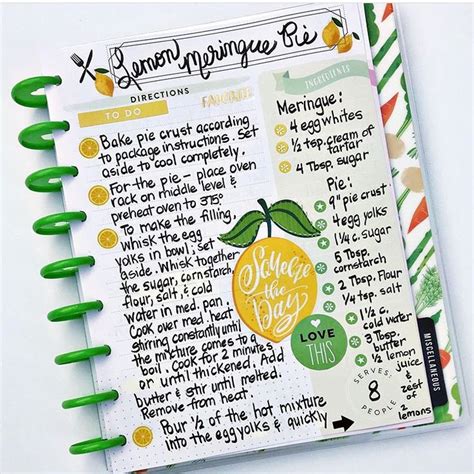 What is the Happy Planner Recipe?
