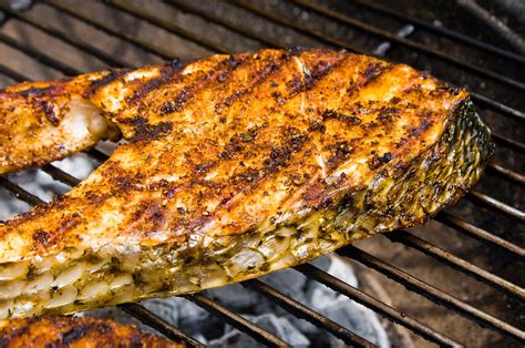 What is the recipe for grilled striped bass?