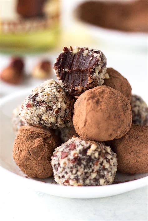 What is the recipe for hazelnut rum truffles?