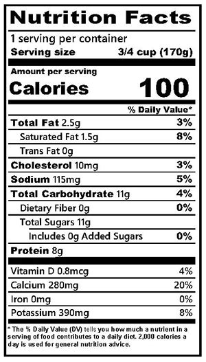 All Natural Plain Yogurt - calories, carbs, nutrition