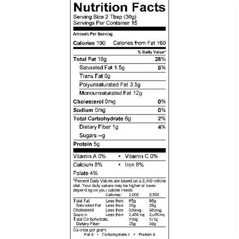 All Natural Roasted Almond Butter - calories, carbs, nutrition