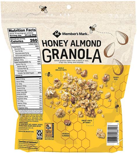 Almond & Honey Granola - calories, carbs, nutrition