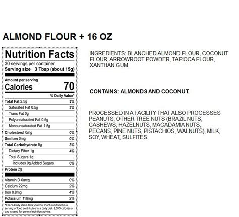 Almond Meal - calories, carbs, nutrition