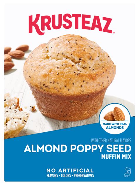 Almond Poppy Seed Muffin - calories, carbs, nutrition