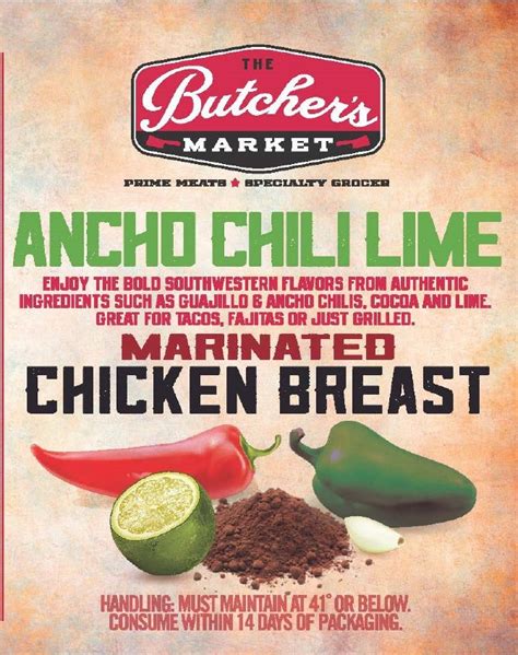 Ancho Lime Marinated Chicken - calories, carbs, nutrition