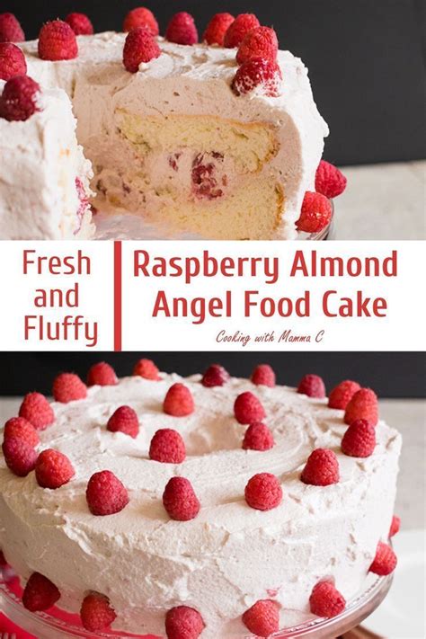 Angel Food Cake Roulade with Raspberries and Almond Mousse - calories, carbs, nutrition