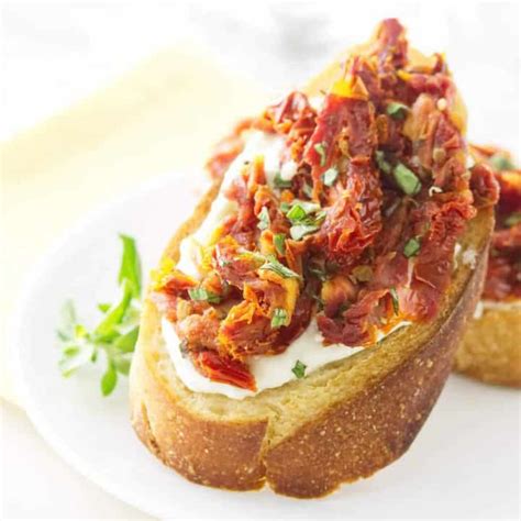 Appetizer Bruschetta Sun Dried Tomato Gorgonzola 1 EA - calories, carbs, nutrition