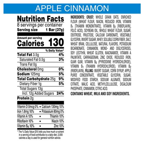 Apple Nutrigrain Bar - calories, carbs, nutrition